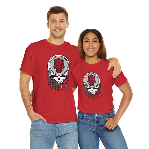 Arkansas Razorbacks Grateful Dead T-Shirt StealieShop